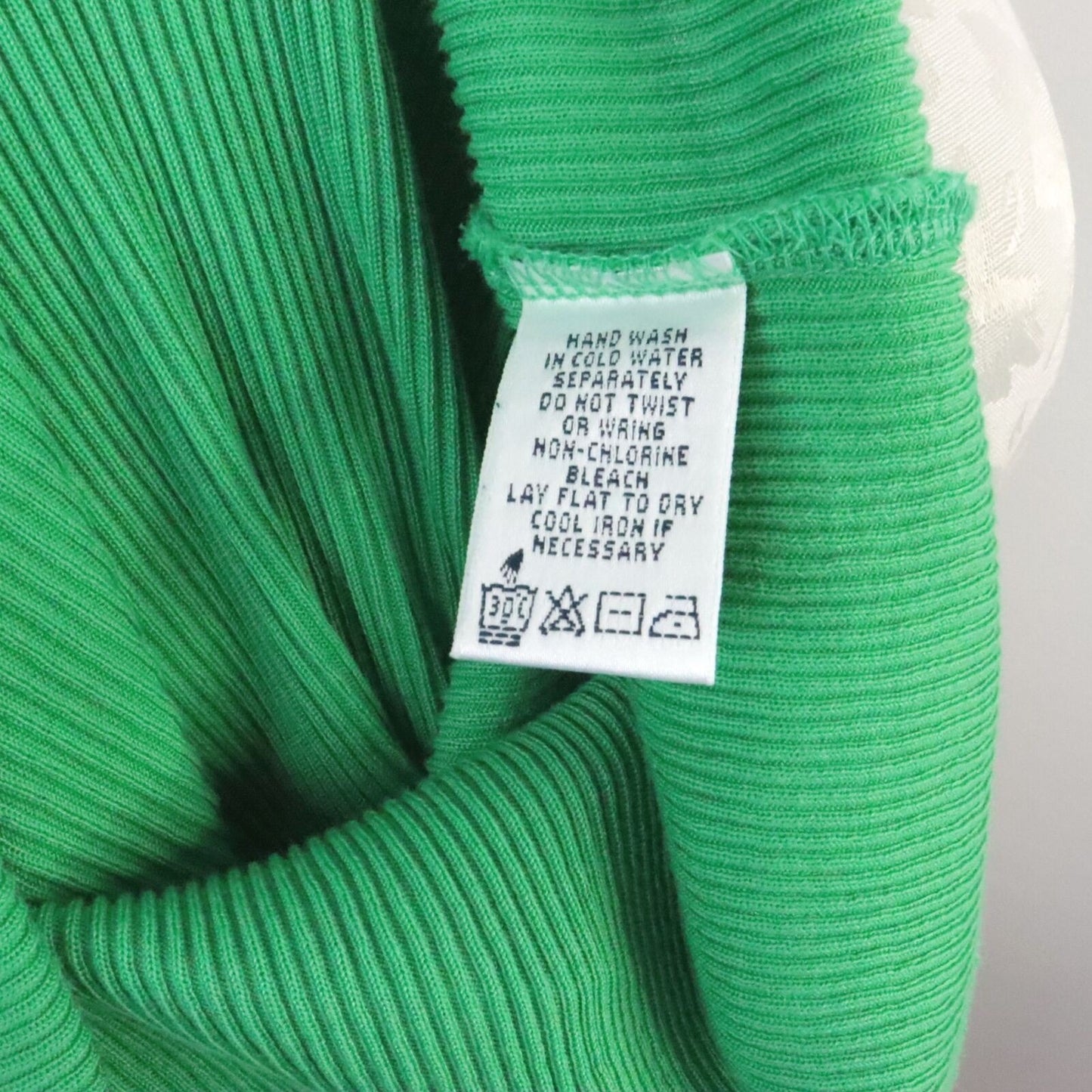 Lilly Pulitzer Women’s Small Green Ribbed Pima Cotton Long Sleeve Top