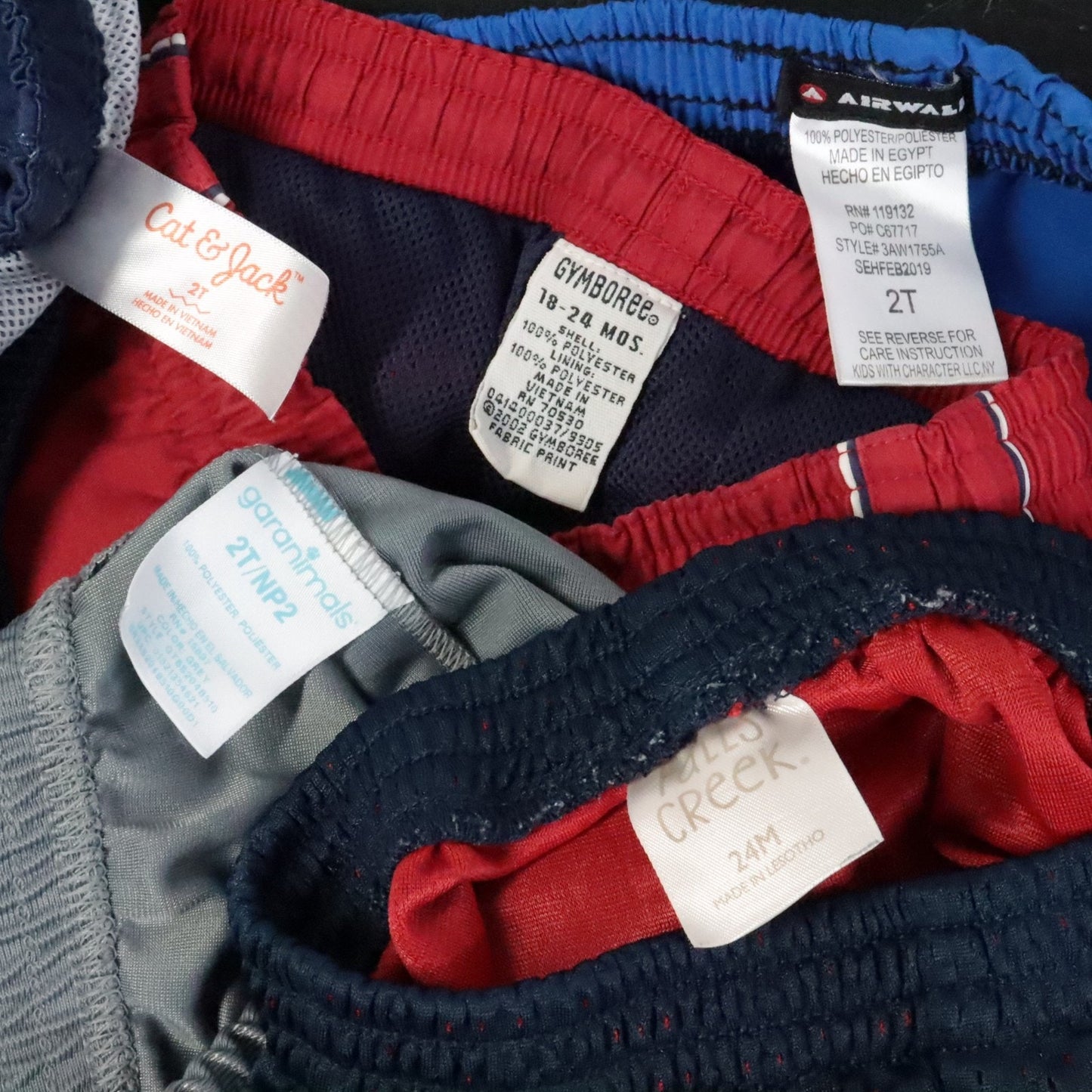 Baby & Toddler Boys 24M–2T Athletic Shorts & Swim Trunks 5-Piece Bundle