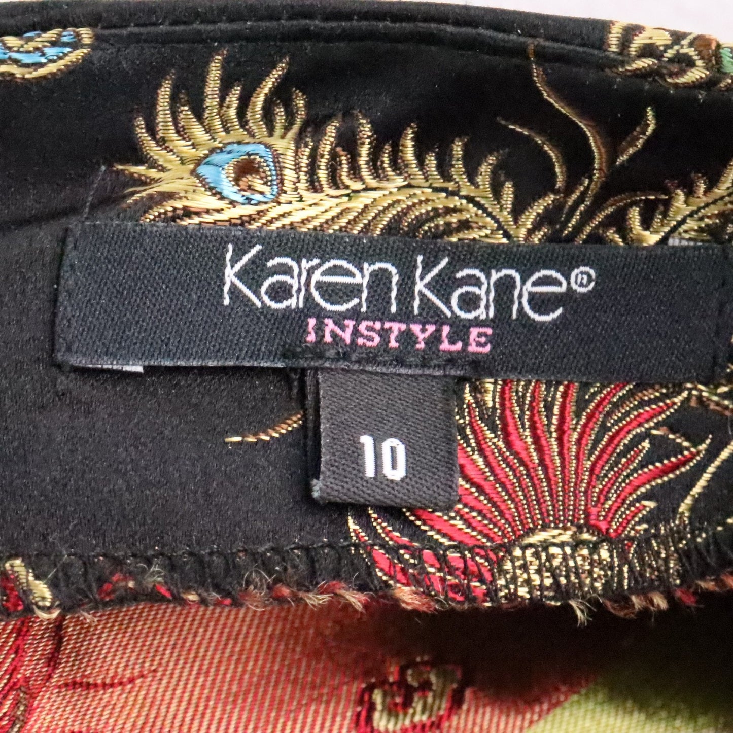 Karen Kane InStyle Women’s 10 Y2K Dragon Brocade Beaded Pencil Skirt