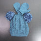 Laura Ashley Baby 12–24M Blue Knit Pom Pom Hat & Mittens Set